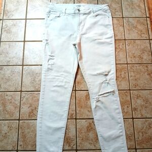 #0204 Boys Old Navy White Rock Star Jean Pants Size 10